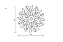 Applique murale design LED en métal style Sun Creative