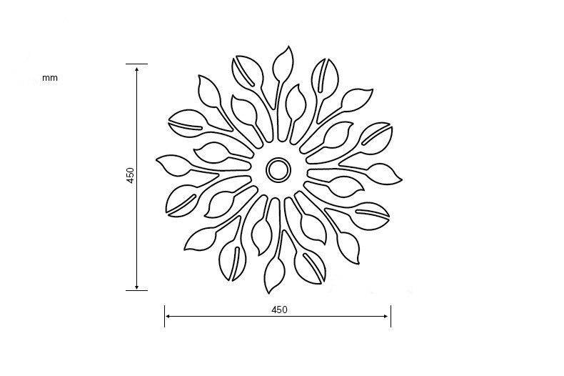 Applique murale design LED en métal style Sun Creative - vue 5 sur 6
