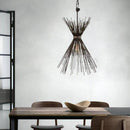 Suspension rétro LED avec épis en métal décoratif