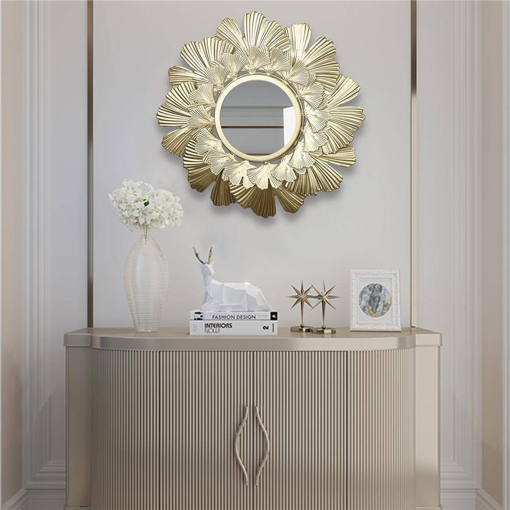 Miroir mural décoratif rond style soleil 40cm - vue 4 sur 4