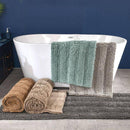 Tapis de bain rectangulaire coloré en microfibres Absory