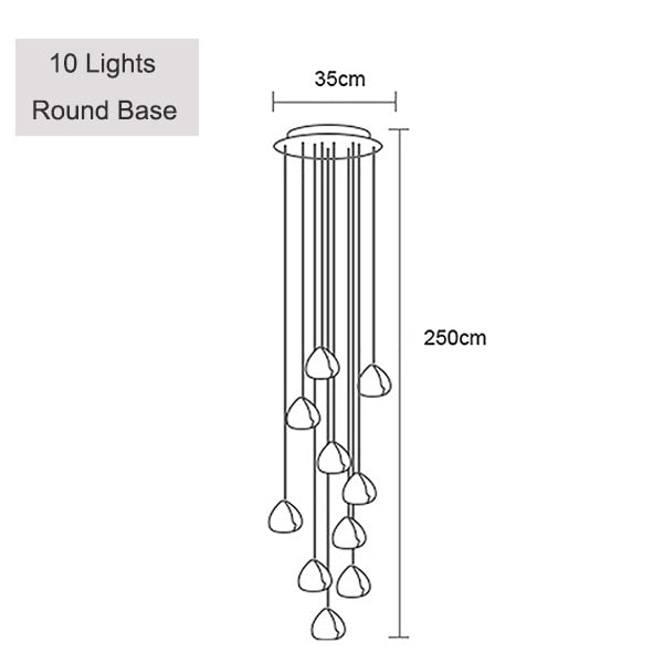 Lustre moderne LED en forme de glaçons en cristal Jaione - vue 11 sur 16