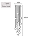 Lustre moderne LED en forme de glaçons en cristal Jaione