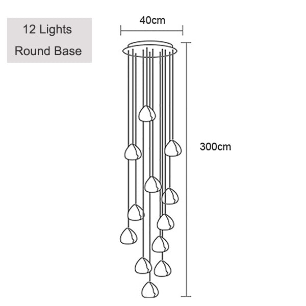 Lustre moderne LED en forme de glaçons en cristal Jaione - vue 12 sur 16