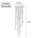 Lustre moderne LED en forme de glaçons en cristal Jaione