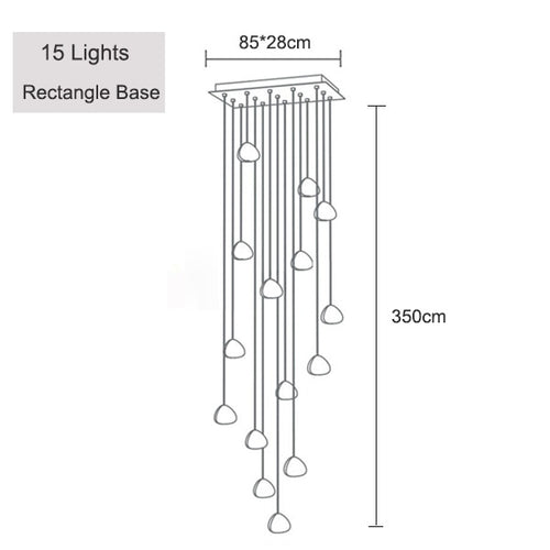 Lustre moderne LED en forme de glaçons en cristal Jaione