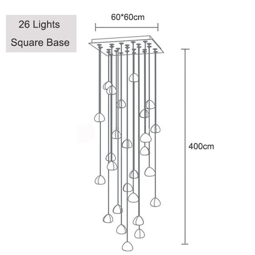 Lustre moderne LED en forme de glaçons en cristal Jaione
