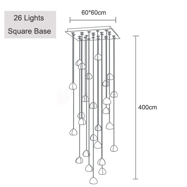 Lustre moderne LED en forme de glaçons en cristal Jaione - vue 15 sur 16