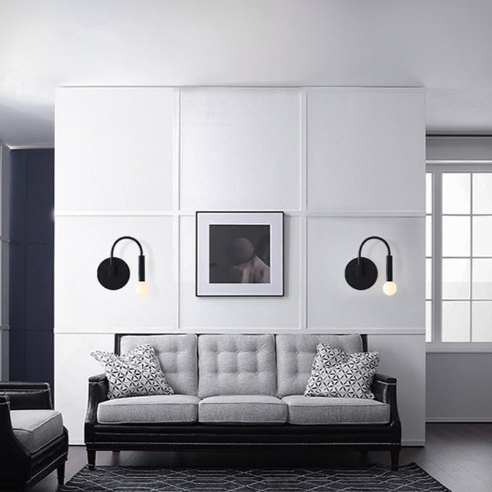 Applique murale moderne LED en forme d'arc métallique Iraide