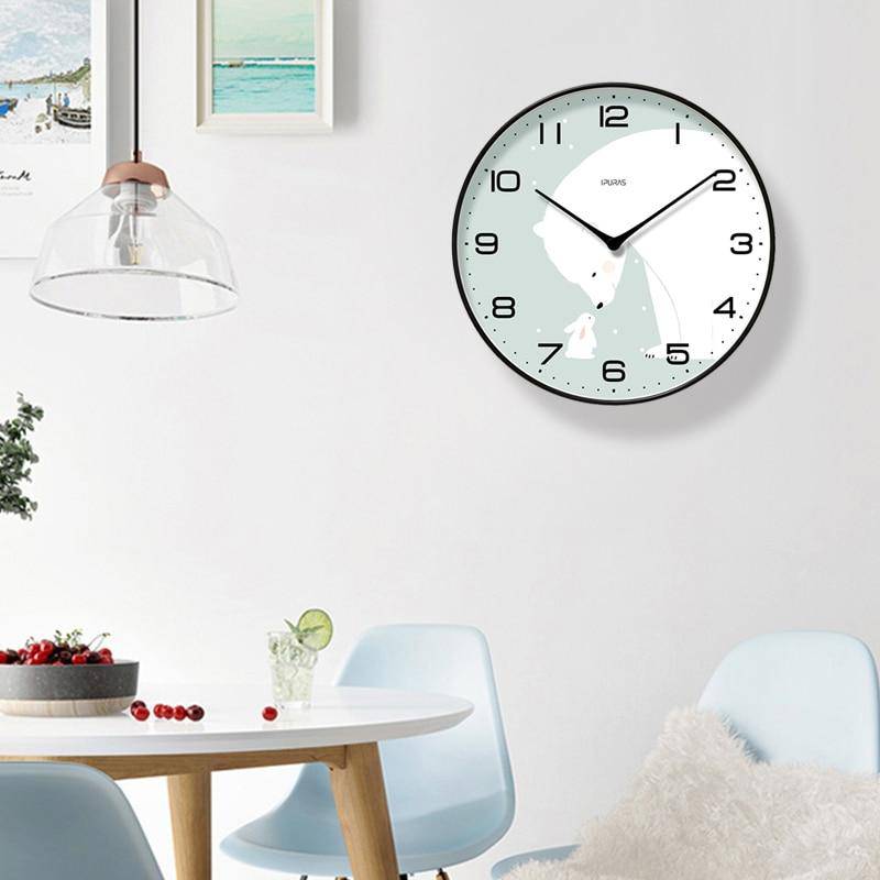 Horloge murale ronde avec poissons colorés Chansrun - vue 3 sur 3