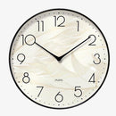 Horloge murale ronde avec fond beige Chansrun