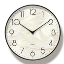 Horloge murale ronde avec fond beige Chansrun