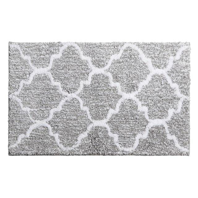 Tapis de bain rectangle en microfibres coloré à motifs Moro - vue 7 sur 9