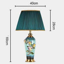 Lampe à poser LED en céramique colorée avec abat-jour style Japonais