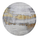 Tapis design rond gris avec tâches dorées Thick E