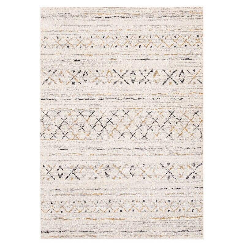 Tapis rectangle beige style scandinave - vue 6 sur 6