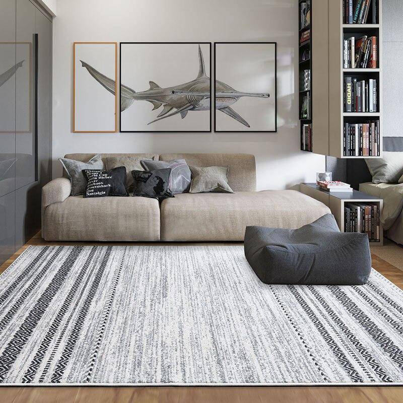 Tapis rectangle aux motifs style berbère - vue 4 sur 5