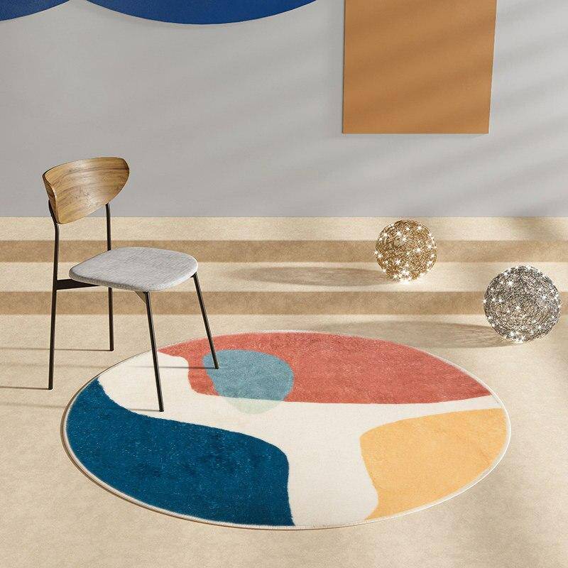 Tapis rond moderne coloré style Fluffy B - vue 3 sur 3