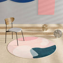Tapis rond moderne coloré style Fluffy C