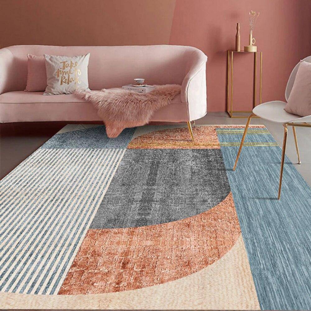 Tapis rectangle aux formes géométriques modernes Alia C - vue 3 sur 3