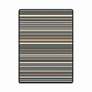 Tapis rectangle moderne à rayures sombres