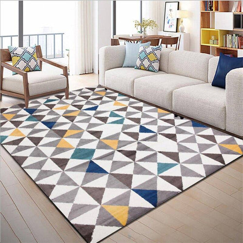 Tapis rectangle scandinave à triangles Fashion