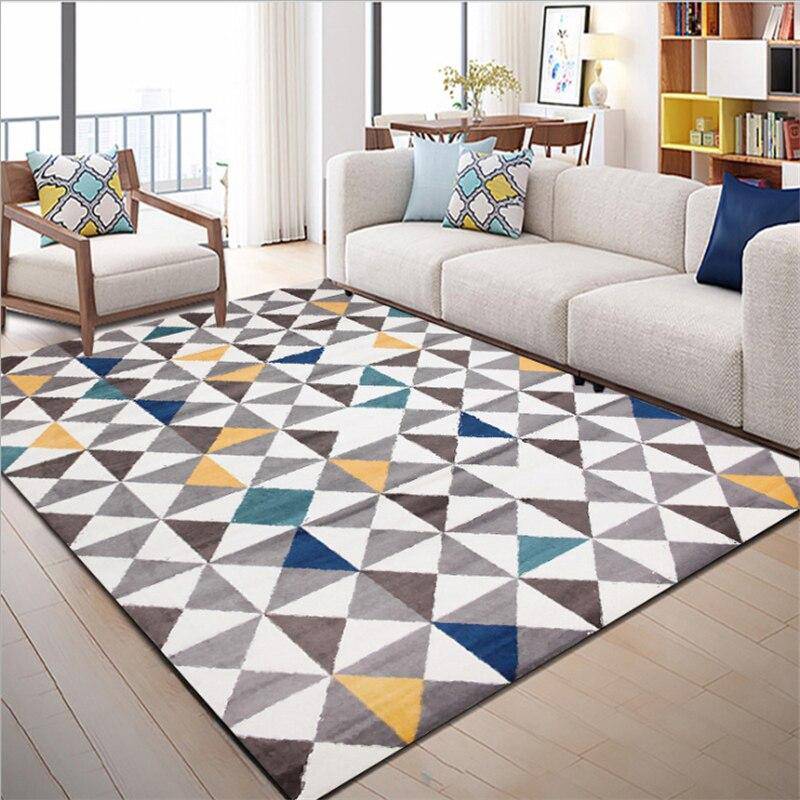 Tapis rectangle scandinave à triangles Fashion - vue 4 sur 5