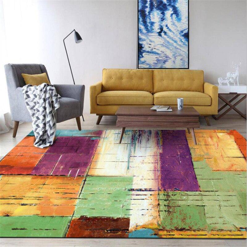 Tapis rectangle coloré Mosaic - vue 3 sur 4