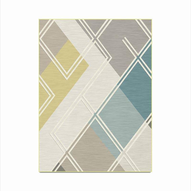 Tapis rectangle géométrique aux couleurs pastels - vue 6 sur 5