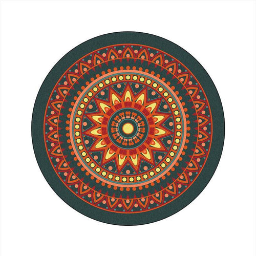 Tapis rond aux motifs Mandala
