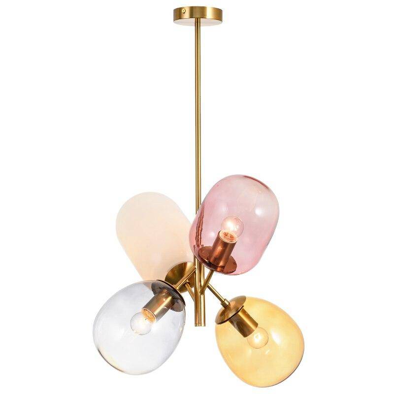 Suspension design LED avec abats-jours colorés Nordic - vue 5 sur 4