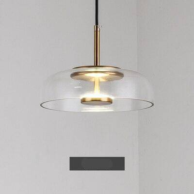 Suspension design arrondie en verre fumé Loft LED - vue 11 sur 13