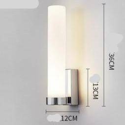 Applique murale design LED en métal avec verre cylindrique - vue 8 sur 11