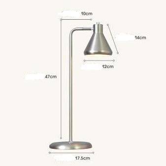 Lampe à poser design à LED avec tube en métal coloré et forme triangulaire Light