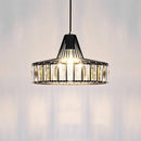 Suspension design LED en verre crystal avec formes géométriques style Hang