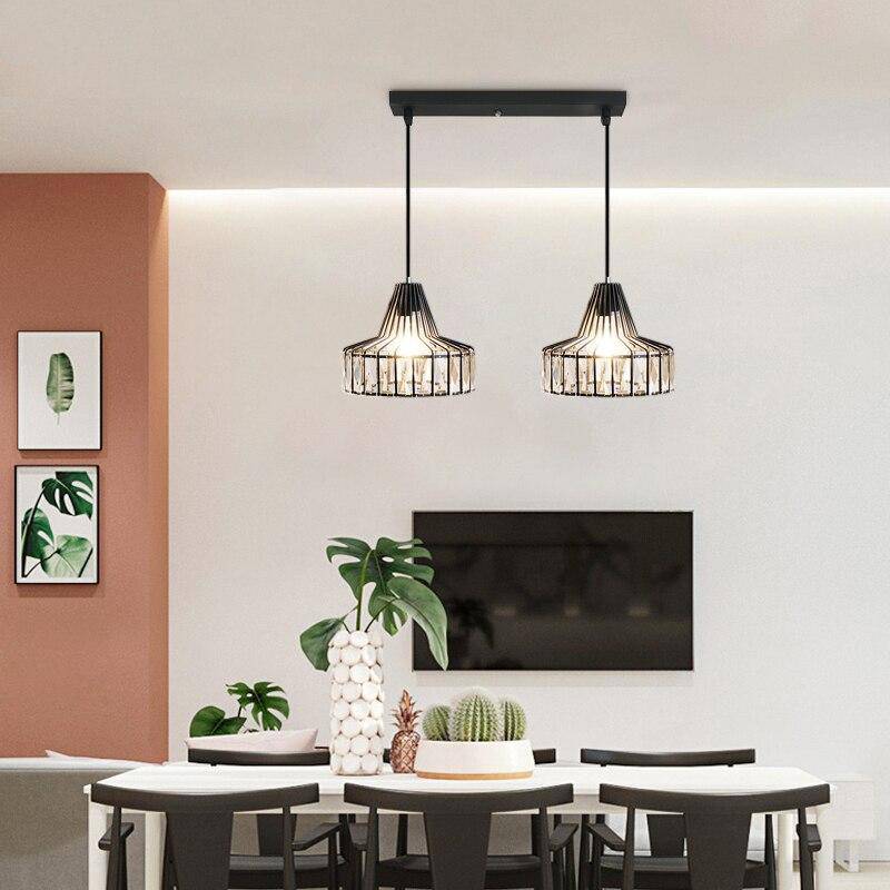 Suspension design LED en verre crystal avec formes géométriques style Hang - vue 7 sur 10