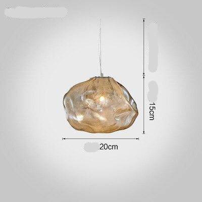 Suspension design LED en verre déformé de couleur Lofty - vue 9 sur 10