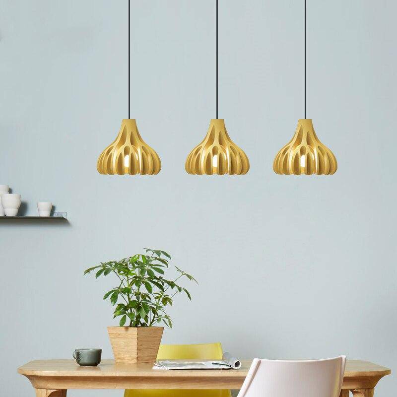 Suspension design LED en résine colorée Nordic - vue 4 sur 11