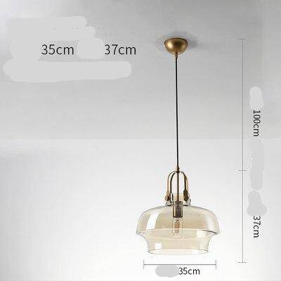 Suspension design LED en verre fumé arrondi style Hang - vue 6 sur 6