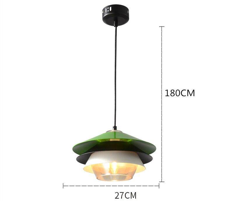 Suspension moderne LED avec abat-jour aluminium coloré Creative - vue 4 sur 4