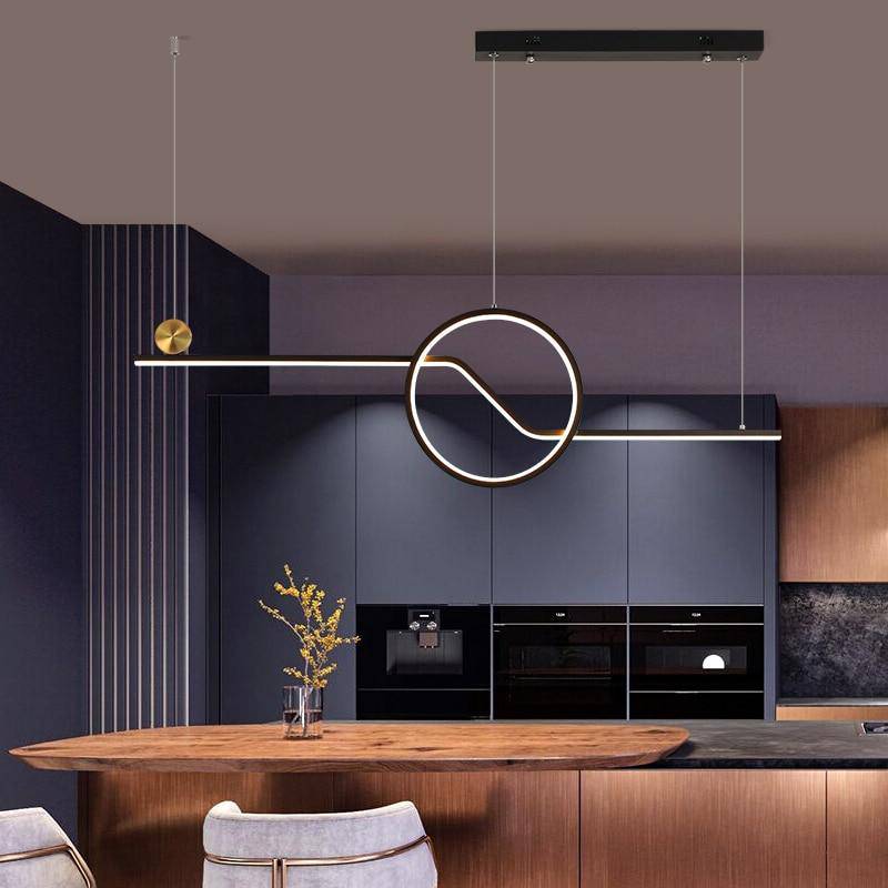 Lustre design moderne LED avec formes géométriques Loft - vue 5 sur 7