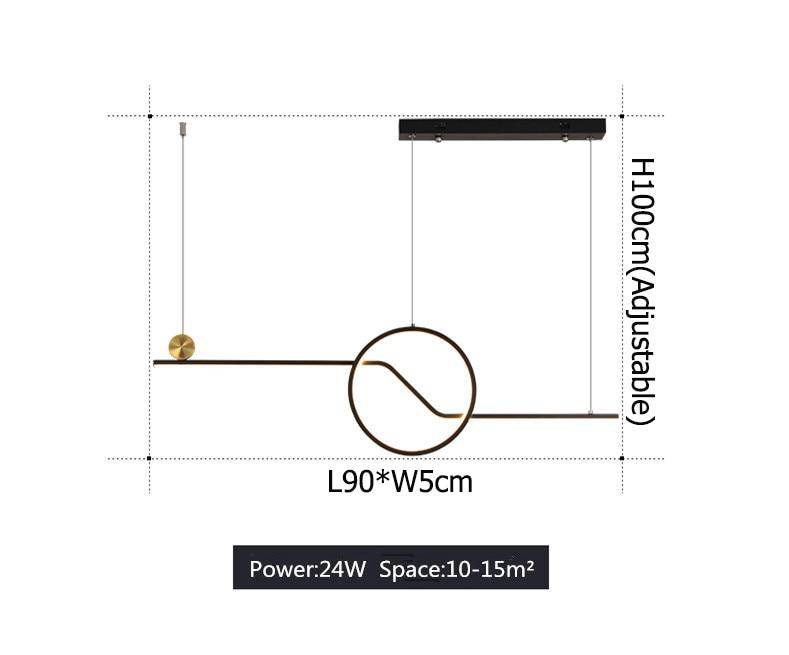 Lustre design moderne LED avec formes géométriques Loft - vue 8 sur 7