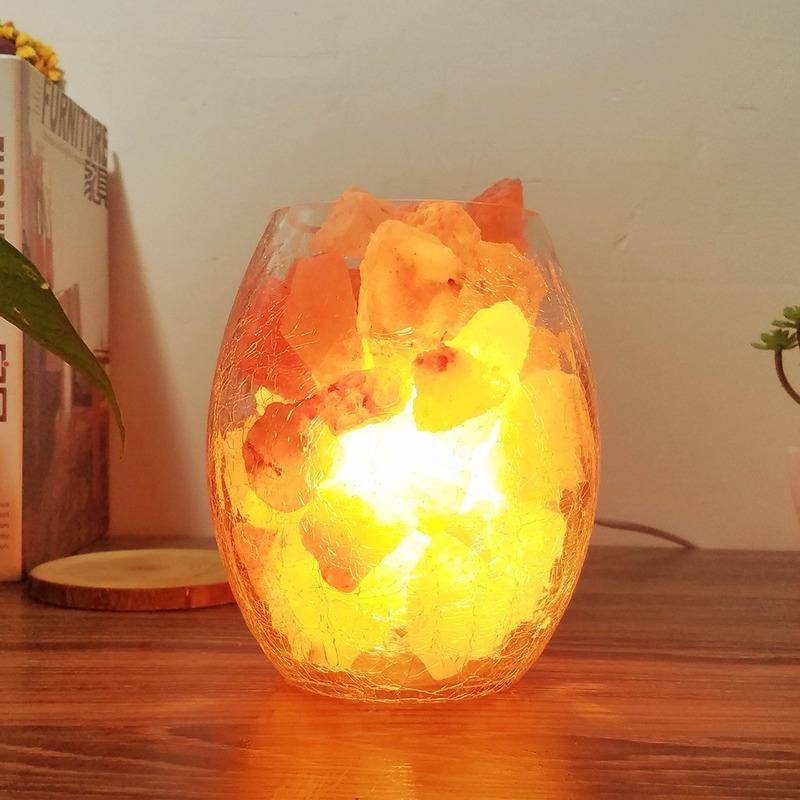 Lampe à poser LED avec des pierres de sel Himalaya - vue 3 sur 6