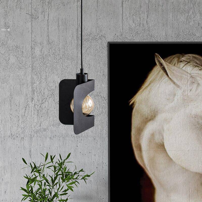 Suspension design à LED abat-jour plié en métal Creative - vue 2 sur 4