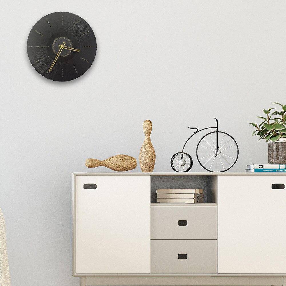 Horloge murale design ronde style Vinyl 28cm - vue 3 sur 2