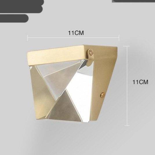 Applique murale design à LED en verre de cristal luxury - vue 6 sur 7