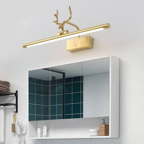Applique murale moderne LED en métal doré style bois de cerf