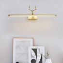Applique murale moderne LED en métal doré style bois de cerf