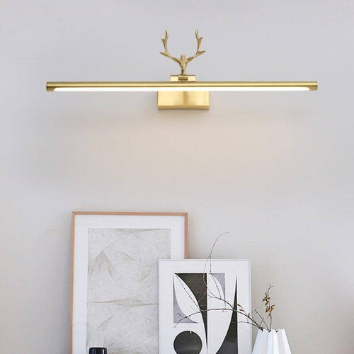 Applique murale moderne LED en métal doré style bois de cerf