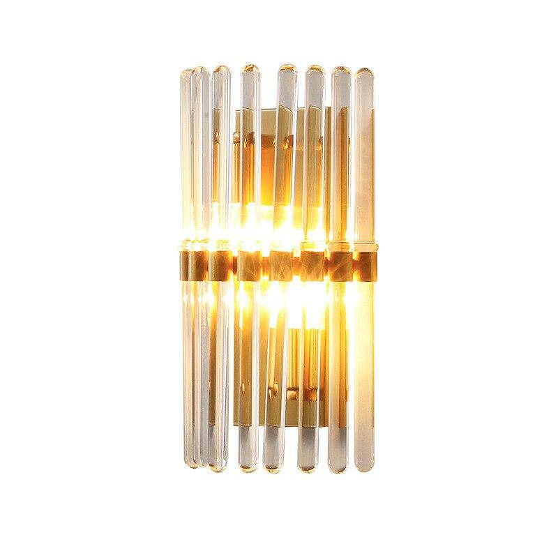 Applique murale design LED dorée en verre cristal luxury - vue 5 sur 4